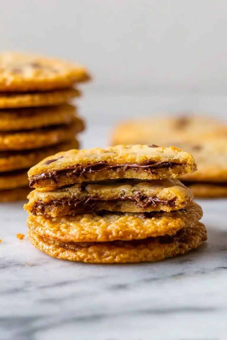 Almond Lace Cookies with Chocolate Filling Recipe