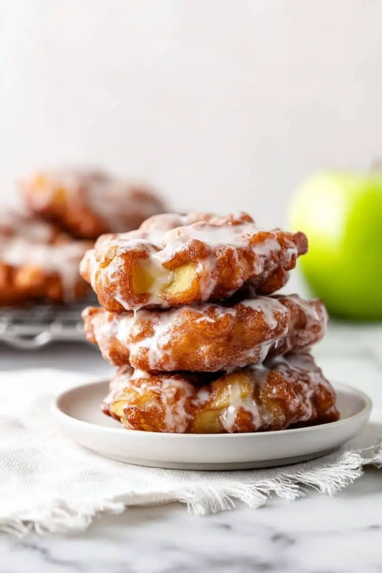 Homemade Apple Fritters with Cinnamon Glaze Recipe