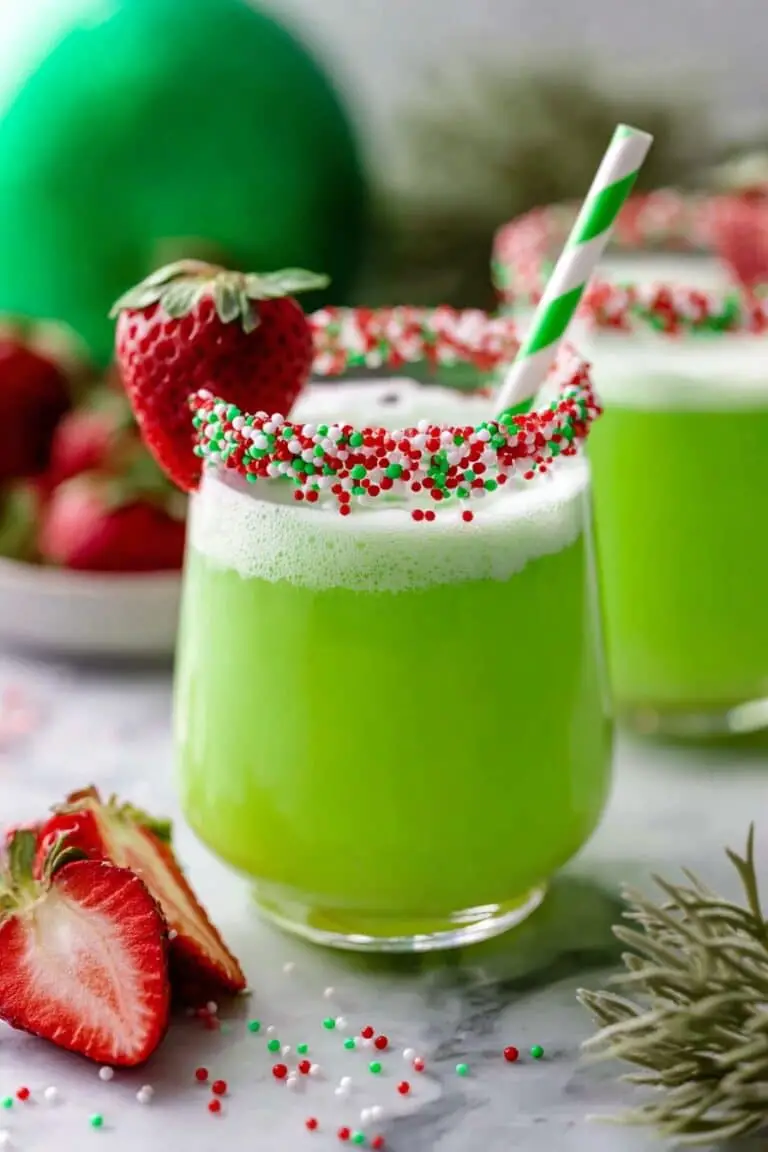 Grinch Punch with Green Hawaiian & Sherbet Recipe