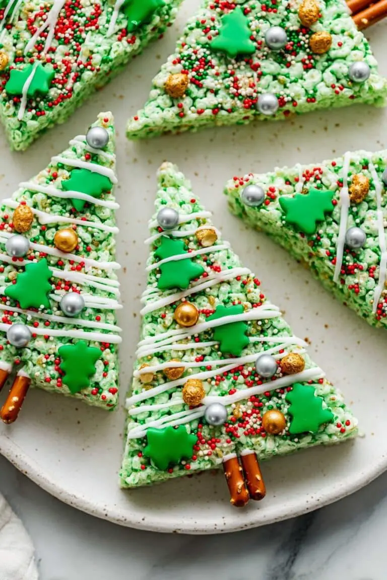 Christmas Tree Rice Krispie Treats Recipe
