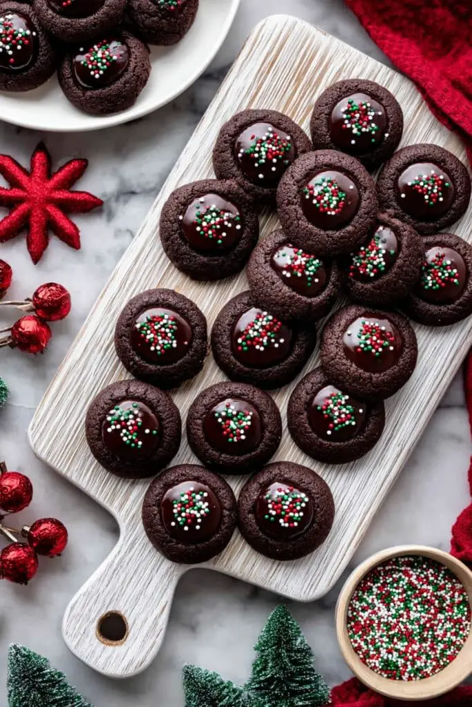 Chocolate Thumbprint Cookies with Ganache Recipe