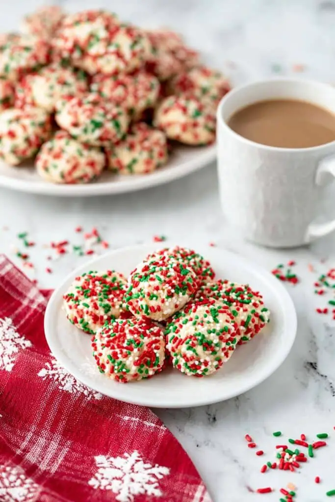 Christmas Sprinkle Pudding Cookies Recipe