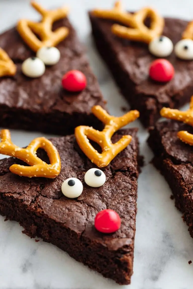 Reindeer Brownies Holiday Treat Recipe