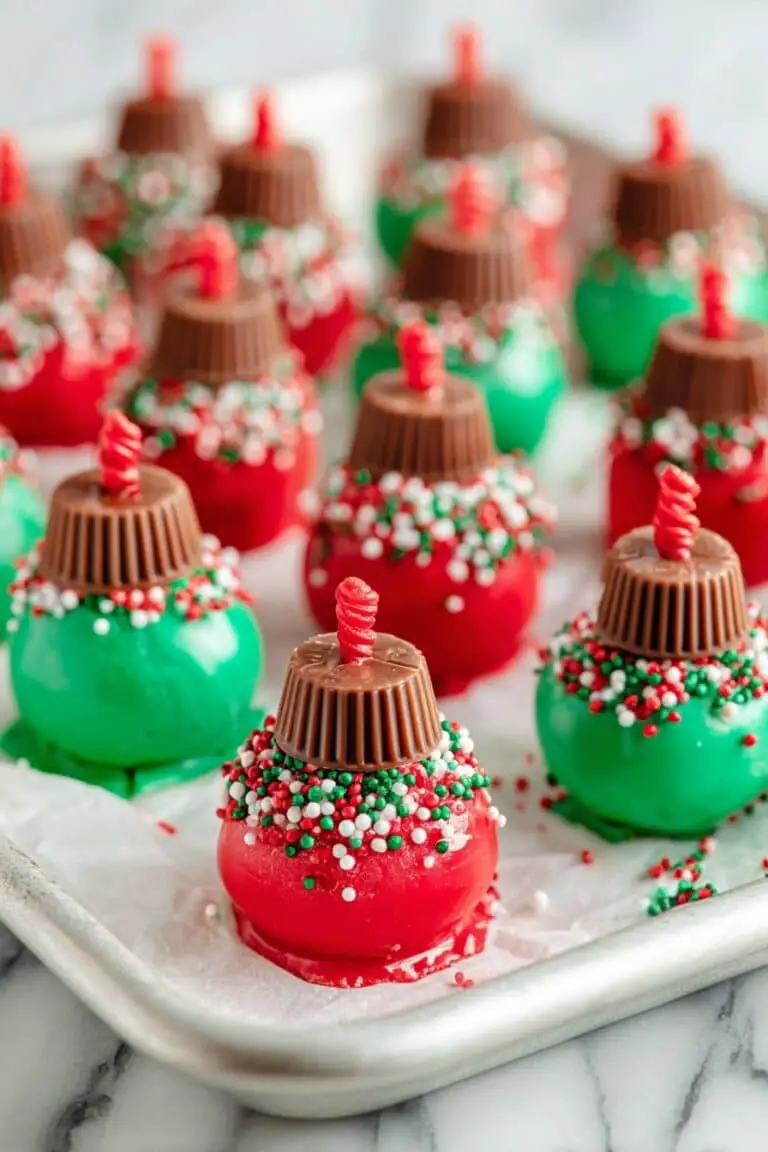 Oreo Truffles with Christmas Decorations Recipe