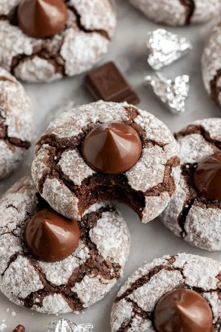 Chocolate Kiss Crinkle Cookies Recipe