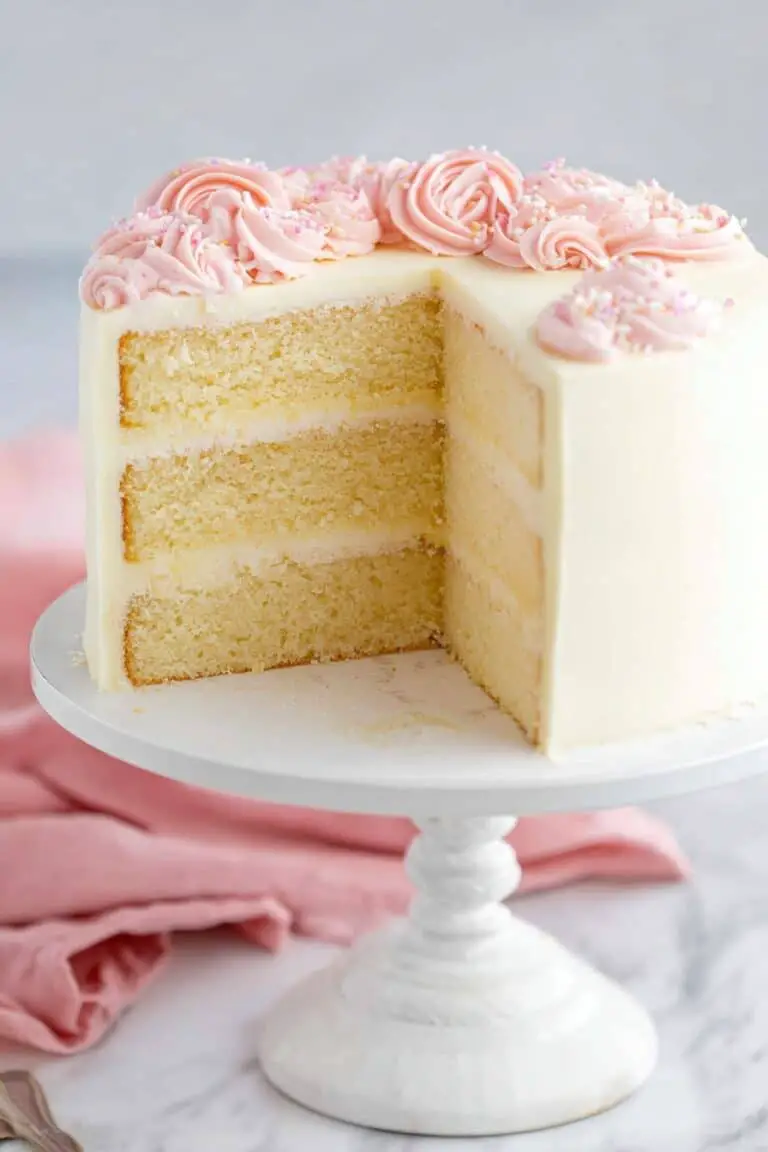 Rose Water Vanilla Layer Cake Recipe
