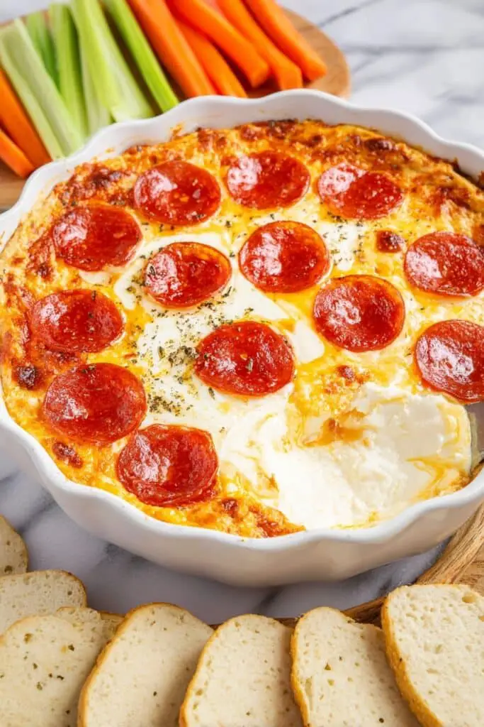 Pepperoni Dip with Cheese and Marinara Recipe
