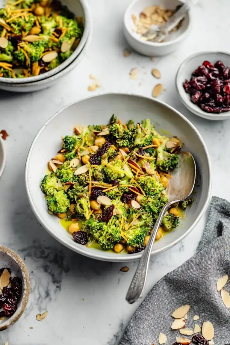 Vegan Curried Broccoli Chickpea Salad Recipe