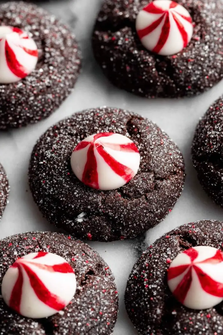 Chocolate Peppermint Kiss Cookies Recipe