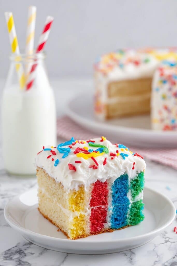 Rainbow Jello Cake Recipe
