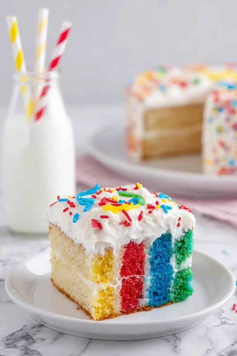 Rainbow Jello Cake Recipe