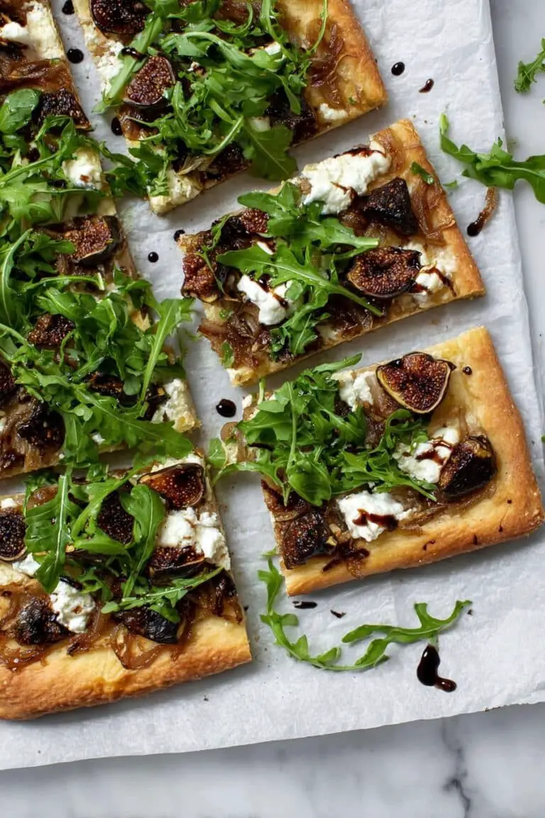Caramelized Onion Fig Goat Cheese Pizza Recipe
