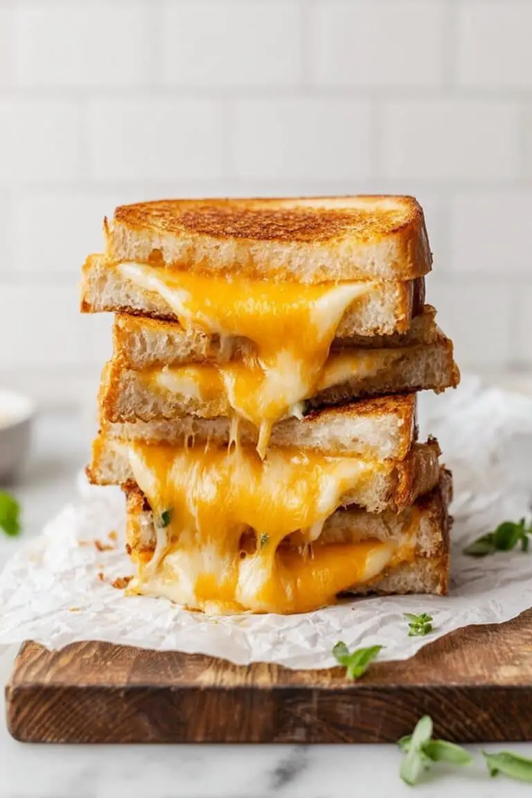 Cheesy Garlic Sourdough Grilled Cheese Recipe