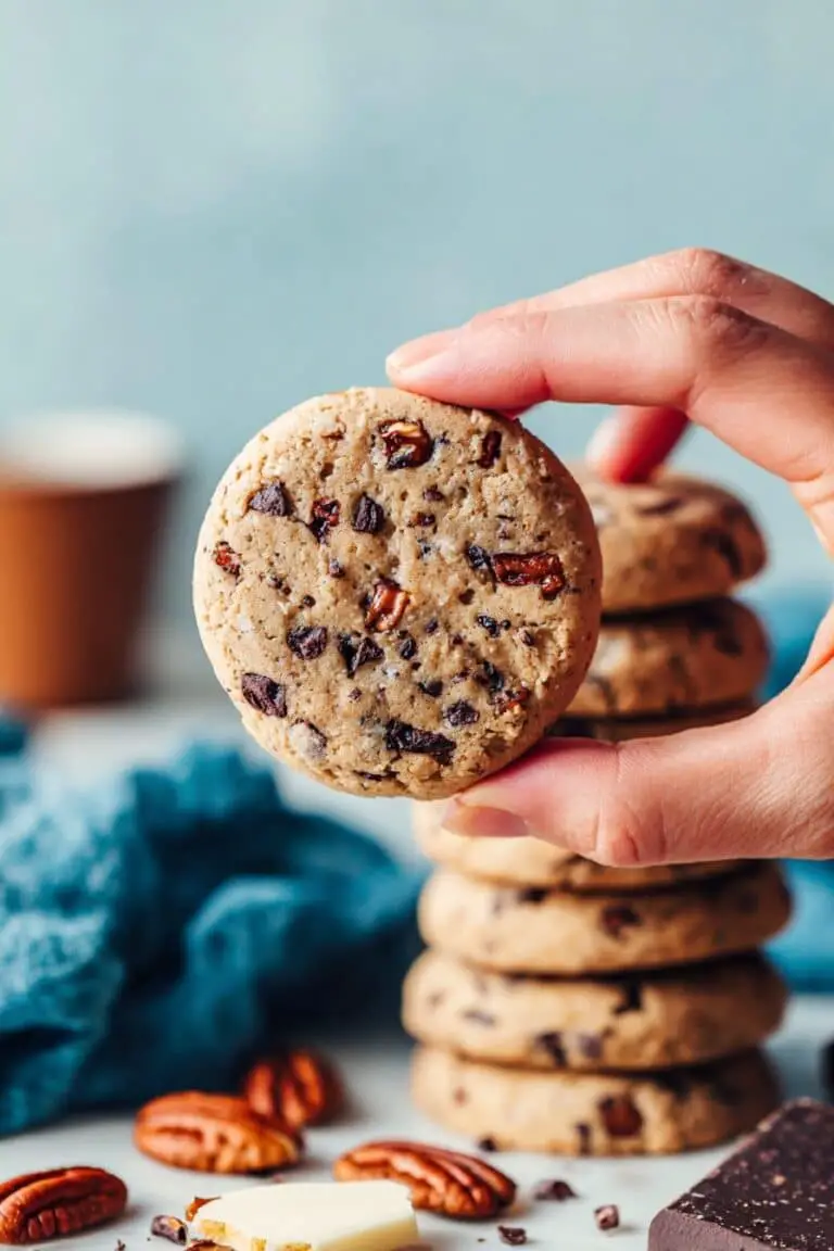 Vegan Chocolate Pecan Shortbread Cookies Recipe
