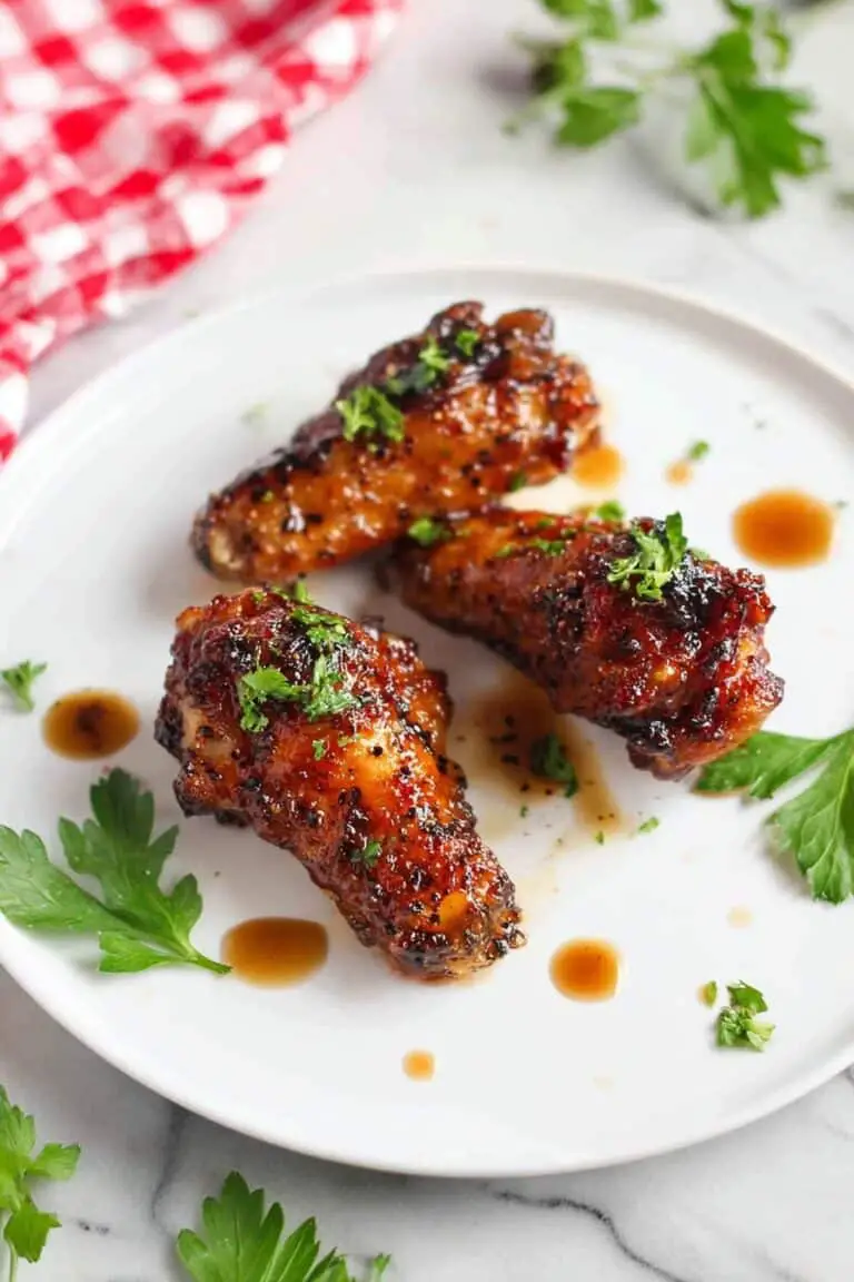 Hot Honey Mustard Chicken Wings in Air Fryer Recipe