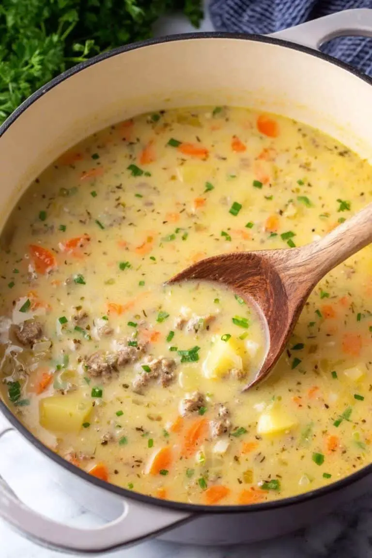 Healthy Cheeseburger Soup Recipe