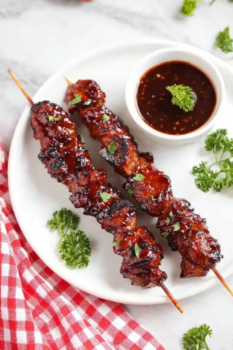 Air Fryer Chicken Skewers with BBQ Sauce Recipe