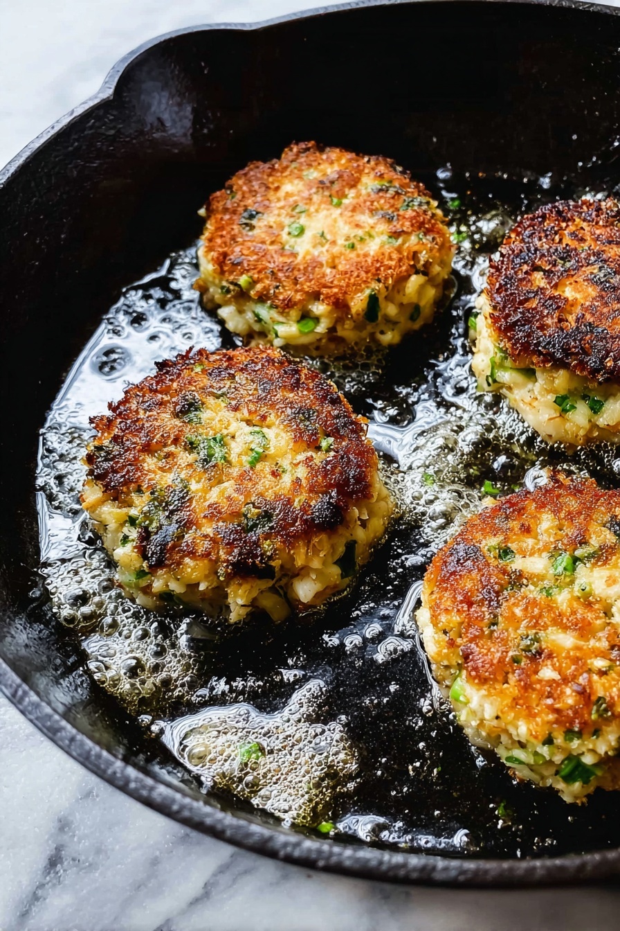 Two golden brown patties with a crispy texture sit side by side on a dark grey plate, each topped with a dollop of white creamy sauce garnished with small green chopped herbs. To the left, there is a fresh spinach salad with green leaves and light creamy dressing lightly drizzled on top. A silver fork rests near the edge of the plate on a white marbled surface. Photo taken with an iphone --ar 2:3 --v 7 - Easy Homemade Crab Cakes, crab cakes with dipping sauce, crab cake recipe, crispy crab cakes, seafood appetizer recipe